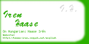 iren haase business card