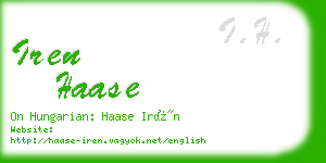 iren haase business card